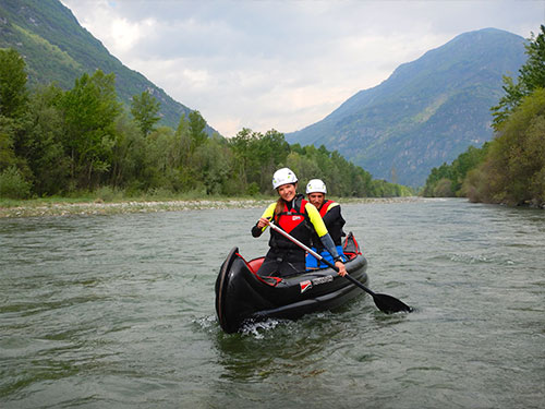 Kanufahren auf dem Ticino