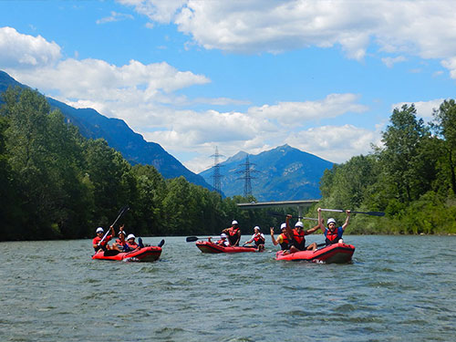Group canoe tour